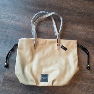 Victoria Secret Bare Shoulder Bag Beige/Tan Faux Leather Finish